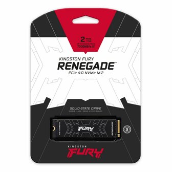 Kingston Fury Renegade | 2TB NVMe SSD | M.2 Gen4 | 7.300MB/s Lezen | 7.000MB/s Schrijven