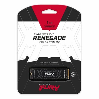 Kingston Fury Renegade | 1TB NVMe SSD | M.2 | Gen4 | 7.300MB/s Lezen | 6.000MB/s Schrijven