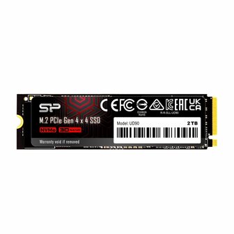 Silicon Power UD90 | 2TB NVMe SSD | M.2 | Gen4 | 5.000MB/s Lezen | 4.800MB/s Schrijven