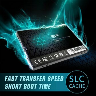 Silicon Power A55 | 128GB SATA SSD | 2.5'' | 460MB/s Lezen | 360MB/s Schrijven
