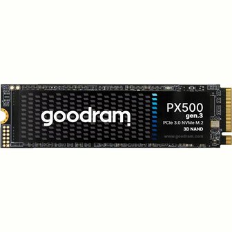 Goodram PX500 | 256GB NVMe SSD | M.2 Gen3 | 3.200MB/s Lezen | 1.300MB/s Schrijven