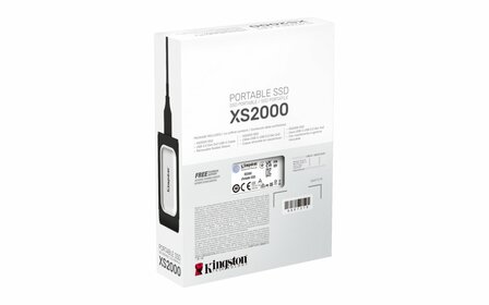 Kingston XS2000 | Externe SSD | 2000GB | USB 3.2 Gen 2x2 | Compact &amp; Snel | Zilver/Zwart