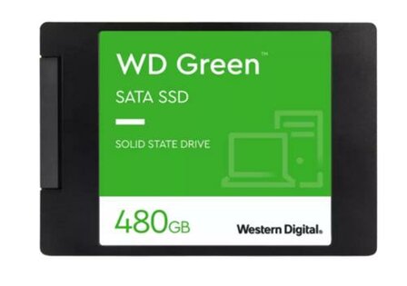 Western Digital Green | 480GB SATA SSD | 2.5'' | 545MB/s Lezen | 480MB/s Schrijven