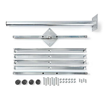 ASAT Tegelvoet / Balkon standaard 4 x 30x30 cm Demontabel met buis lengte 75 cm (verlengbaar)