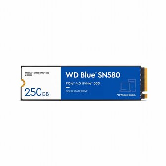 Western Digital Blue SN580 | 2TB NVMe SSD | M.2 Gen4 | 4.150MB/s Lezen | 4.150MB/s Schrijven