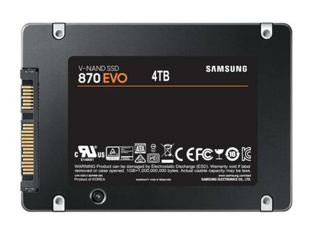 Samsung 870 EVO | 4TB SATA SSD | 2.5'' | 560MB/s Lezen | 530MB/s Schrijven