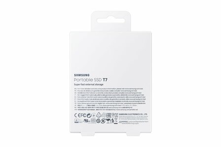 Samsung T7 | Externe SSD | 1TB | USB 3.2 Gen2 | 1.050MB/s read | 1.000MB/s write | Grijs