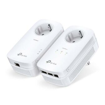 TP-Link TL-PA8033P KIT | Powerline Adapter Set | 1300 Mbps | 3x Gigabit Ethernet | Met Stopcontact | Wit