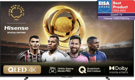 Hisense 100E7NQ PRO 100'' | Ultra HD 4K | QLED Smart TV | Wifi | VIDAA U | Local Dimming | Dolby Vision | 144Hz