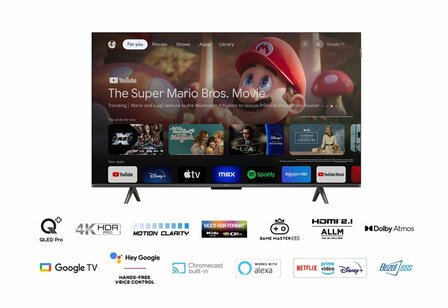 TCL 43C655 | 43'' Ultra HD 4K | QLED Smart TV | Wifi | Google TV | Local Dimming | Dolby Vision | 60Hz
