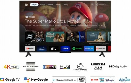 TCL 50P655 | 50" 4K Ultra HD LED Smart TV | Google TV | HDR10 | 60Hz