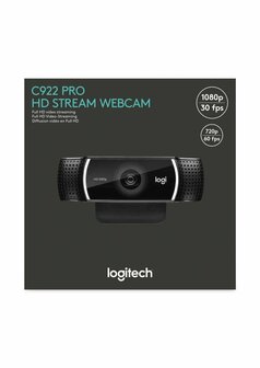 Logitech C922 Pro Stream | 1080p 30FPS USB Webcam met Microfoon