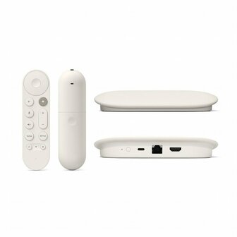 Google TV Streamer Wit 4K | 32GB Opslag | Bluetooth + Wifi + Ethernet