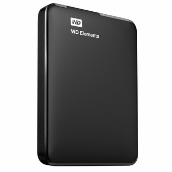 Western Digital WD Elements Portable 2.5 Inch externe HDD 1TB, Zwart