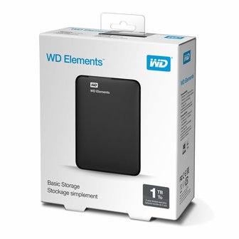 WD Elements Externe Harde Schijf | 1TB | USB 3.0 | Zwart