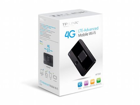TP-LINK M7350 LTE-Advanced Wi-Fi (MIFI) Zwart uitrusting voor draadloos mobiel netwerk