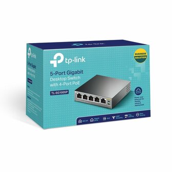 TP-Link TL-SG1005P | 5-Poorts Gigabit Desktop Switch | 4x PoE+ | Unmanaged