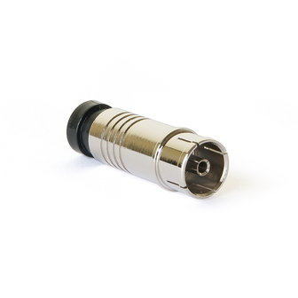 Compressie coax connector recht female