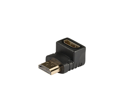 High Speed HDMI met Ethernet Adapter 90° Haaks HDMI-Connector - HDMI Female Antraciet