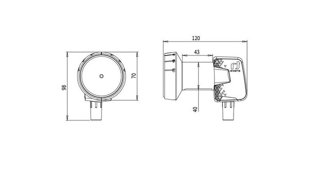 Inverto IDLP-SNL410-PREMU-OPN Premium Single 40mm PLL LNB