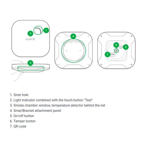 Ajax LeaksProtect wit draadloze waterdetector