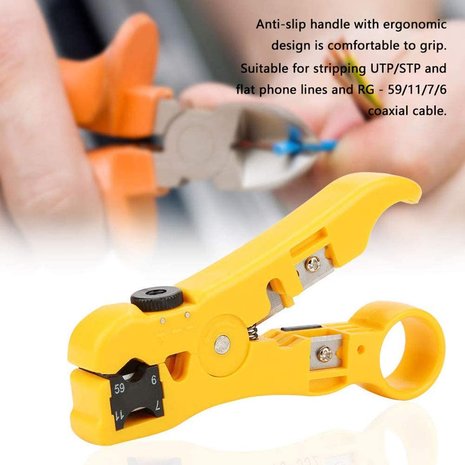 Coax en UTP kabel stripper 