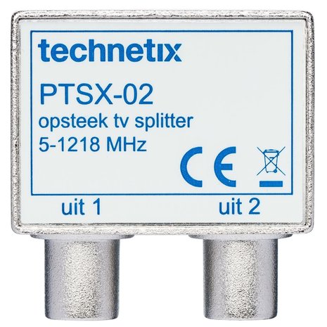 Technetix PTSX-02-S SHOP IEC Push-on splitter Ziggo Geschikt