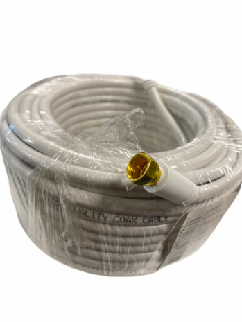 20 meter coax kabel met 2 f-connector stekkers