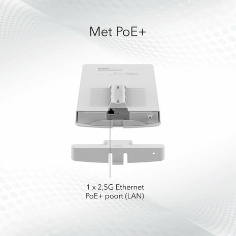 NETGEAR Insight Cloud AX1800 (WAX610Y) | WiFi 6 Outdoor Access Point | 1800 Mbit/s | PoE+ | Inclusief Montagebeugel