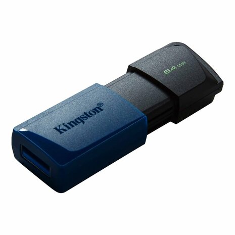 Kingston DataTraveler Exodia M | 64GB USB-A 3.2 Flash Drive | Zwart/Blauw