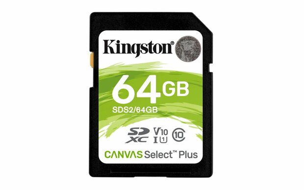 Kingston Canvas Select Plus | SDXC | 64GB | Class 10 | UHS-I U1
