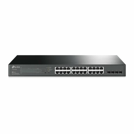 TP-Link TL-SG2428P | Managed Smart Switch | 28 Poorten | Gigabit Ethernet (10/100/1000 Mbps) | 24x RJ45 + 4x SFP | PoE+ (250W) | VLAN/QoS