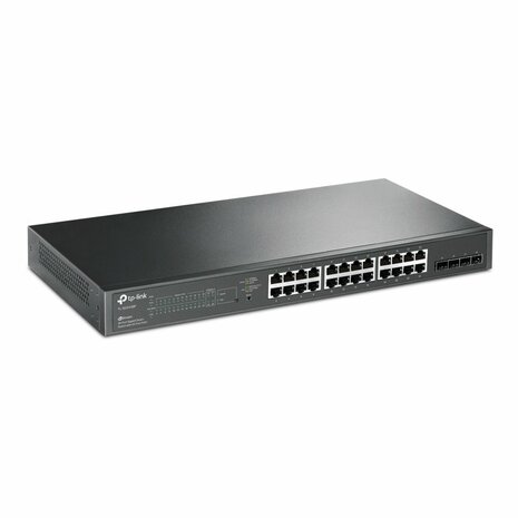 TP-Link TL-SG2428P | Managed Smart Switch | 28 Poorten | Gigabit Ethernet (10/100/1000 Mbps) | 24x RJ45 + 4x SFP | PoE+ (250W) | VLAN/QoS
