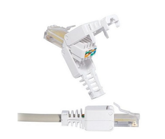 RJ45 Connector Cat6a / Cat7 - LAN stekker - Afgeschermd - FTP voor soepele en stugge kern - Field Plug - Herbruikbaar - Netwerk - Internet 