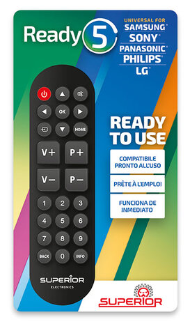 Universele afstandsbediening Ready5 voor TV LG Samsung Sony Panasonic en Philips