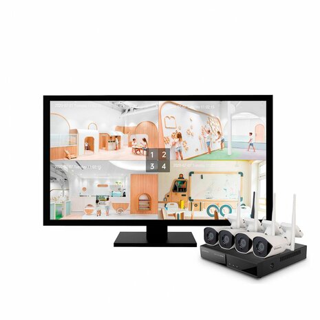  Xsarius WiFiCam 4FHD draadloze beveiligingscamera set - 1080p - IP66