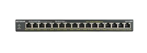 NETGEAR GS316PP Unmanaged Gigabit Ethernet (10/100/1000) Power over Ethernet (PoE) Zwart