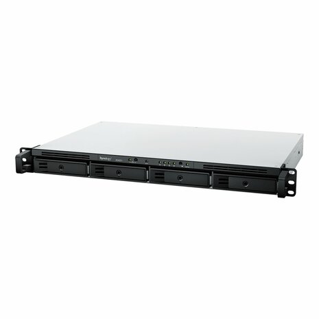 Synology RackStation RS422+ NAS | 4 Drive Bays | AMD Ryzen R1600 | 2x Gigabit Ethernet | 1U Rackmount | Zwart