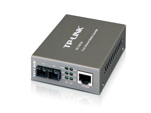 TP-Link MC100CM | Fast Ethernet Media Converter | 100 Mbit/s | Multimode | 1310 nm | Zwart
