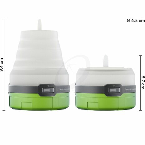Goobay LED campinglamp 3-in-1 opvouwbaar zaklamp-lantaarn