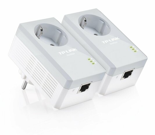 TP-Link TL-PA4010P KIT V5 | Powerline Adapter Set | 600 Mbps | Fast Ethernet | Met Stopcontact | Wit | HomePlug AV