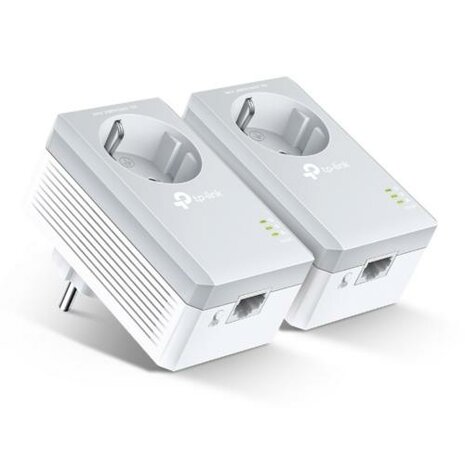 TP-Link TL-PA4010P KIT V5 | Powerline Adapter Set | 600 Mbps | Fast Ethernet | Met Stopcontact | Wit | HomePlug AV