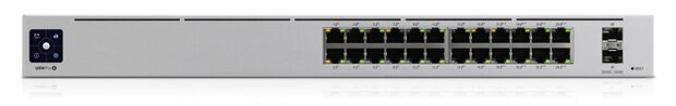Ubiquiti Networks UniFi Pro | Managed L2/L3 Switch | 24 Poorten | Gigabit Ethernet (10/100/1000 Mbps) | PoE | 1U Rackmount | Zilver