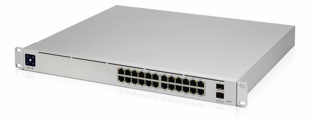 Ubiquiti Networks UniFi Pro | Managed L2/L3 Switch | 24 Poorten | Gigabit Ethernet (10/100/1000 Mbps) | PoE | 1U Rackmount | Zilver