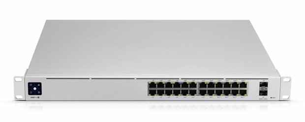 Ubiquiti Networks UniFi Pro | Managed L2/L3 Switch | 24 Poorten | Gigabit Ethernet (10/100/1000 Mbps) | PoE | 1U Rackmount | Zilver