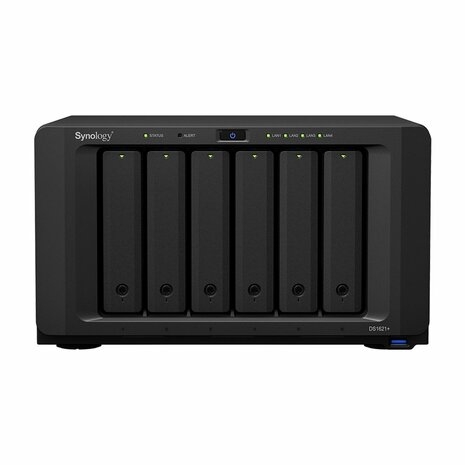 Synology DiskStation DS1621+ NAS | 6 Drive Bays | AMD Ryzen V1500B | 4x Gigabit Ethernet | Desktop | Zwart