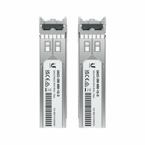 Ubiquiti UACC-OM-MM-1G-D-2 | SFP Transceiver Module | 1,25 Gbps | Multimode | 850 nm | 550 m