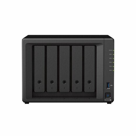 Synology DiskStation DS1522+ NAS | 5 Drive Bays | AMD Ryzen R1600 | 4x Gigabit Ethernet | Desktop | Zwart