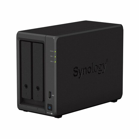 Synology DiskStation DS723+ NAS | 2 Drive Bays | AMD Ryzen R1600 | 2x Gigabit Ethernet | Zwart