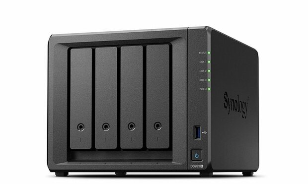 Synology DiskStation DS923+ NAS | 4 Drive Bays | AMD Ryzen R1600 | 2x Gigabit Ethernet | Desktop | Zwart